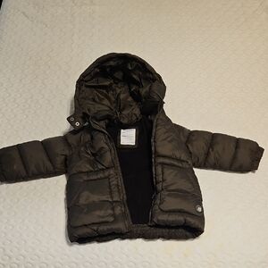 Mayoral Kids Puffer Fleece Lined Jacket - Dark Green